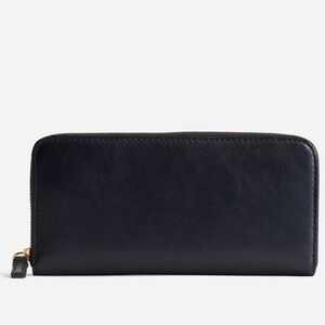 Madewell The Essential Continental Zip Wallet in Leather